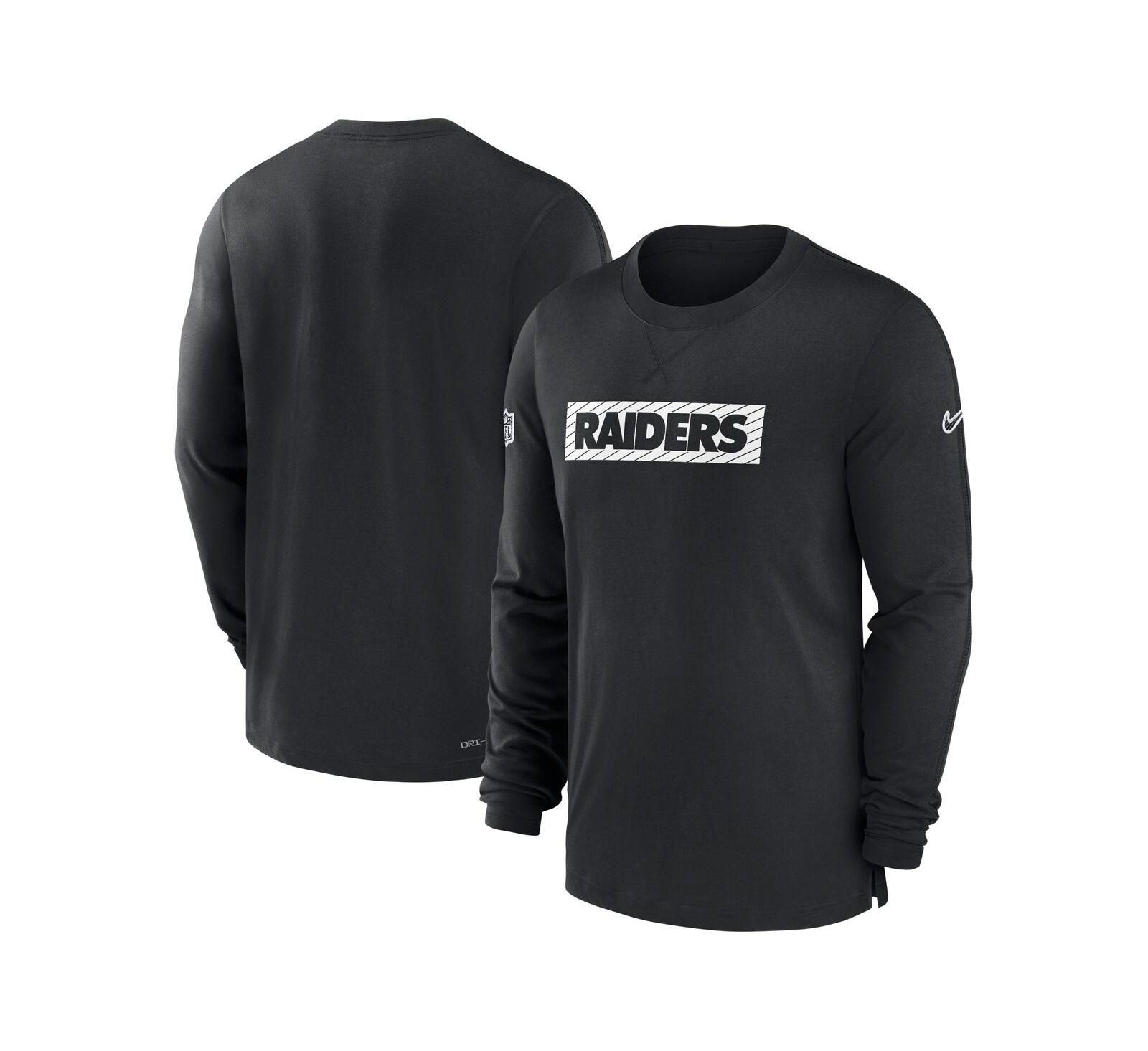 Nike Men's Black Las Vegas Raiders Sideline Player Performance Long Sleeve T-Shirt