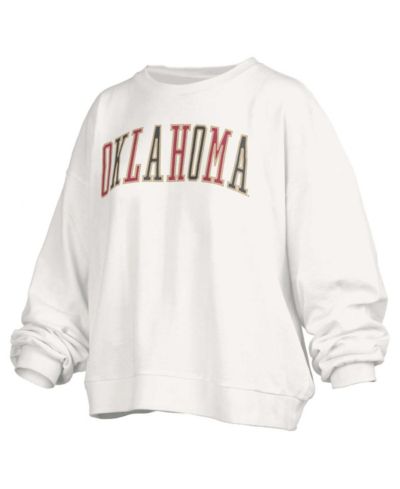 Женская белая оверсайз толстовка Pressbox Oklahoma Sooners Janise
