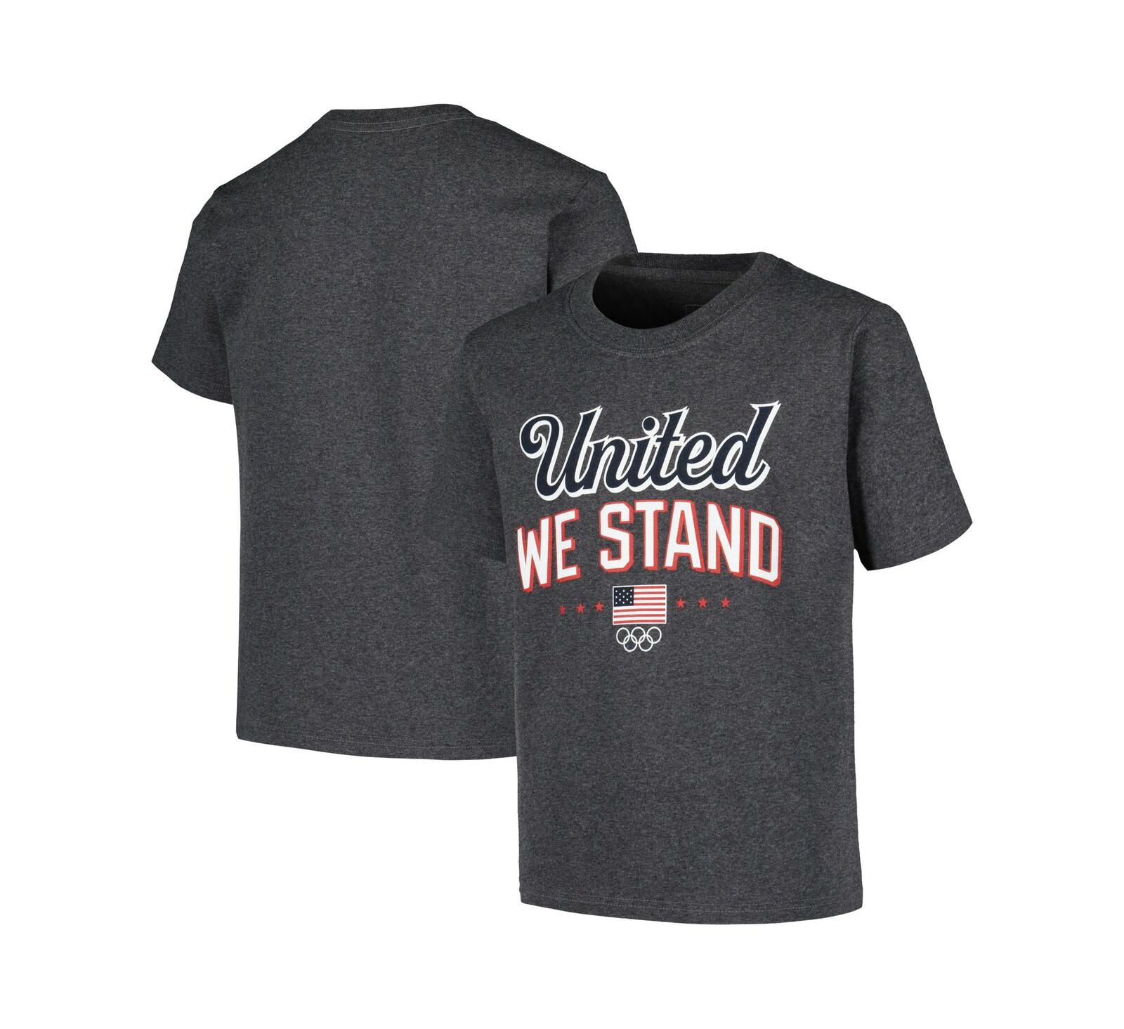Футболка Outerstuff Team USA Heather Charcoal Victory для мальчиков и девочек
