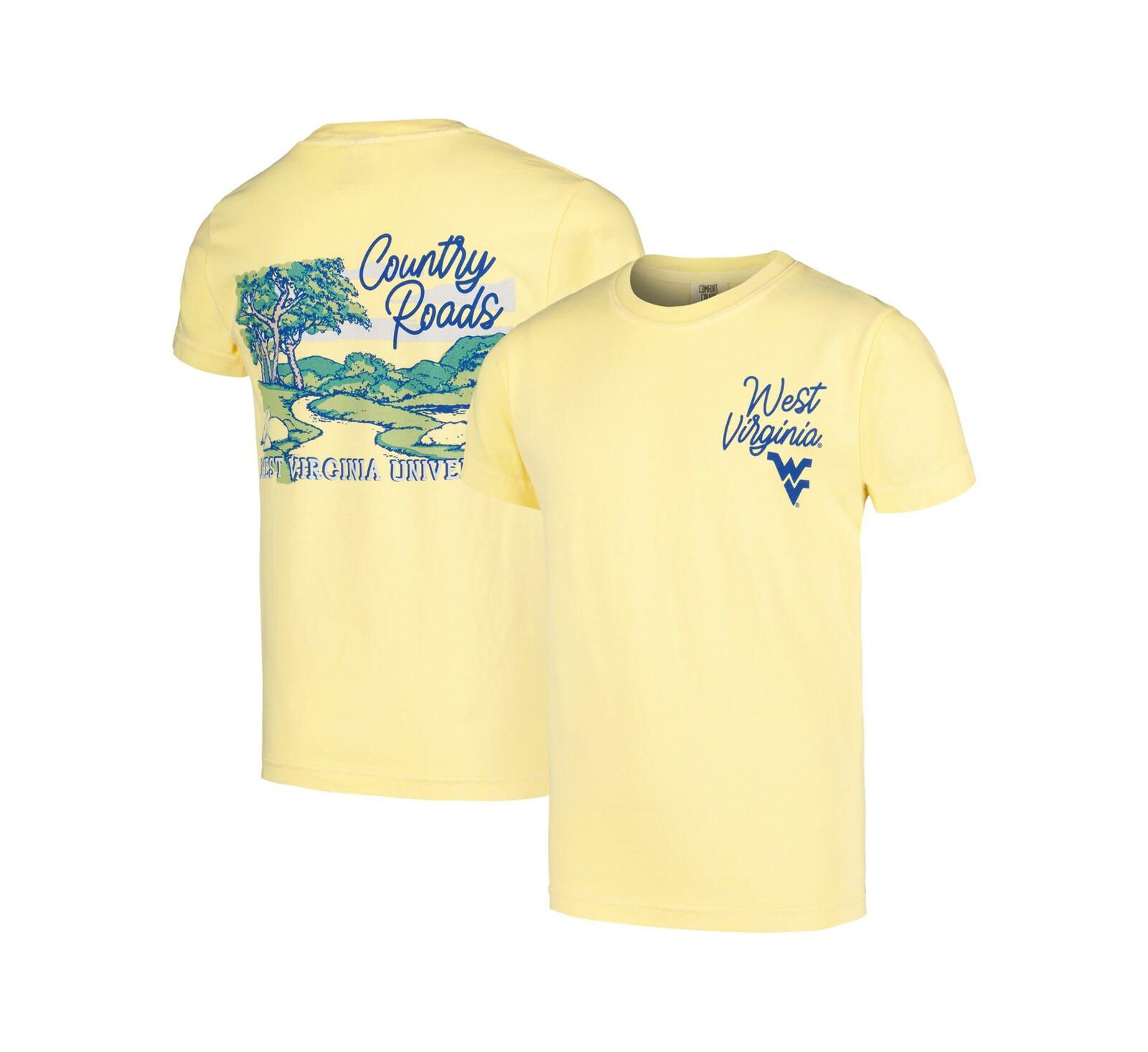 Image One Big Boys and Girls Gold West Virginia Mountaineers Hyperlocal Comfort Colors T-Shirt