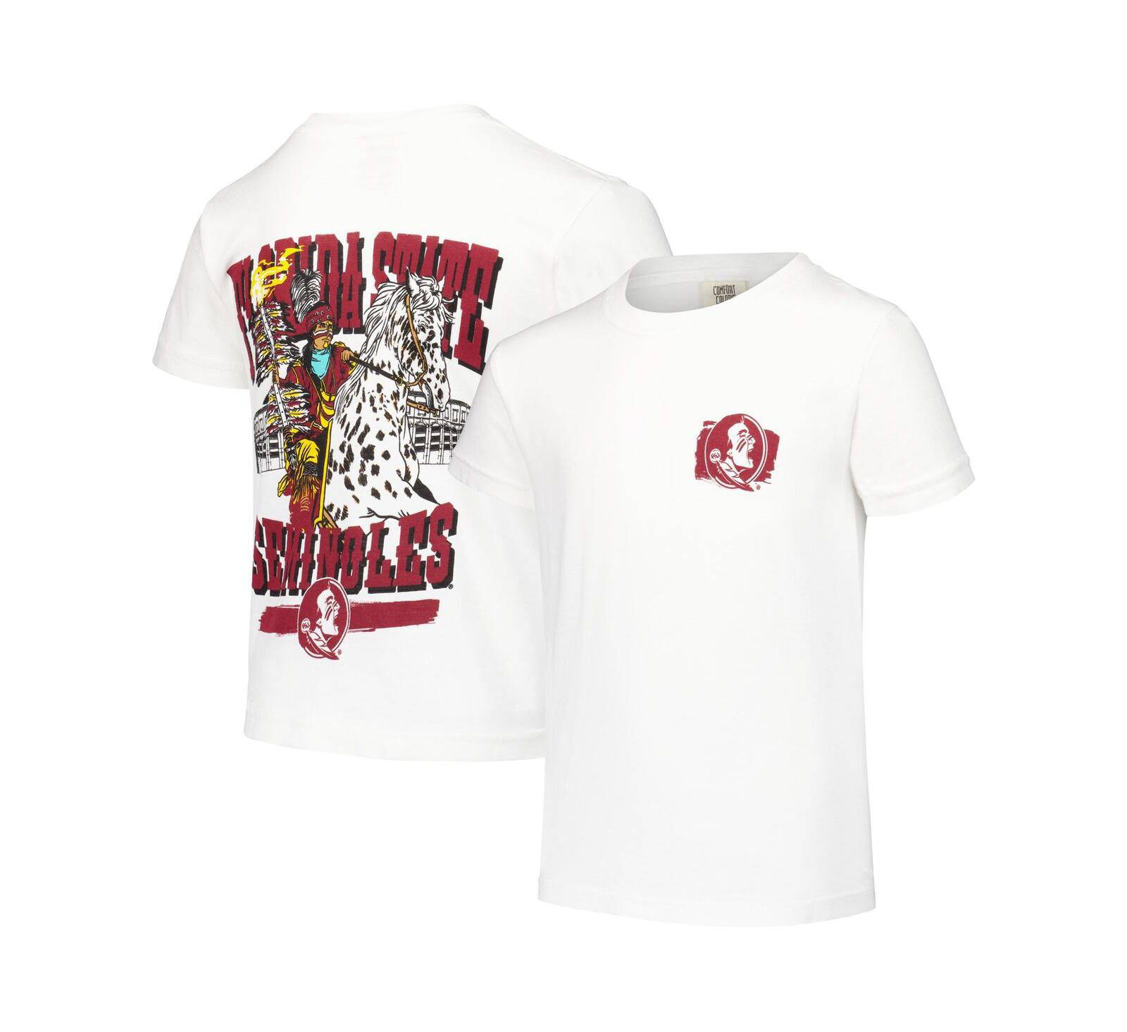 Image One белая футболка Florida State Seminoles Hyperlocal Comfort Colors для мальчиков и девочек