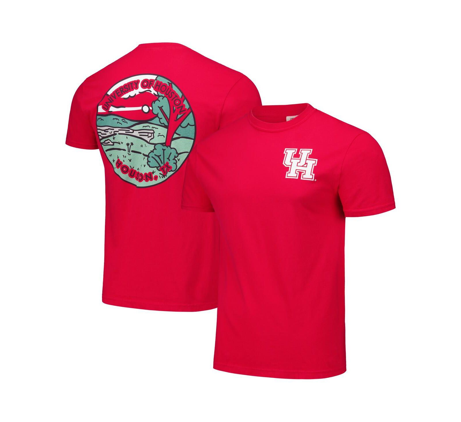 Image One Men's and Women's Red Houston Cougars Scenic Comfort Colors T-Shirt