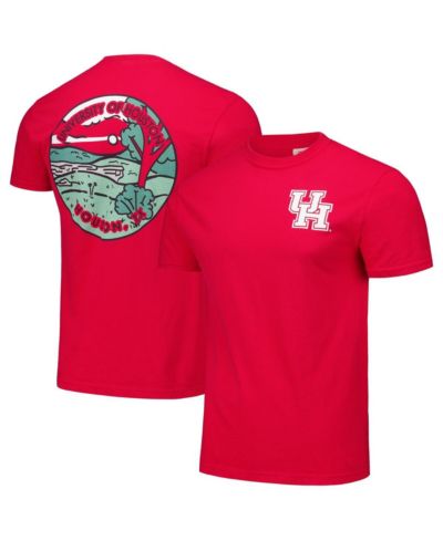 Image One Men's and Women's Red Houston Cougars Scenic Comfort Colors T-Shirt