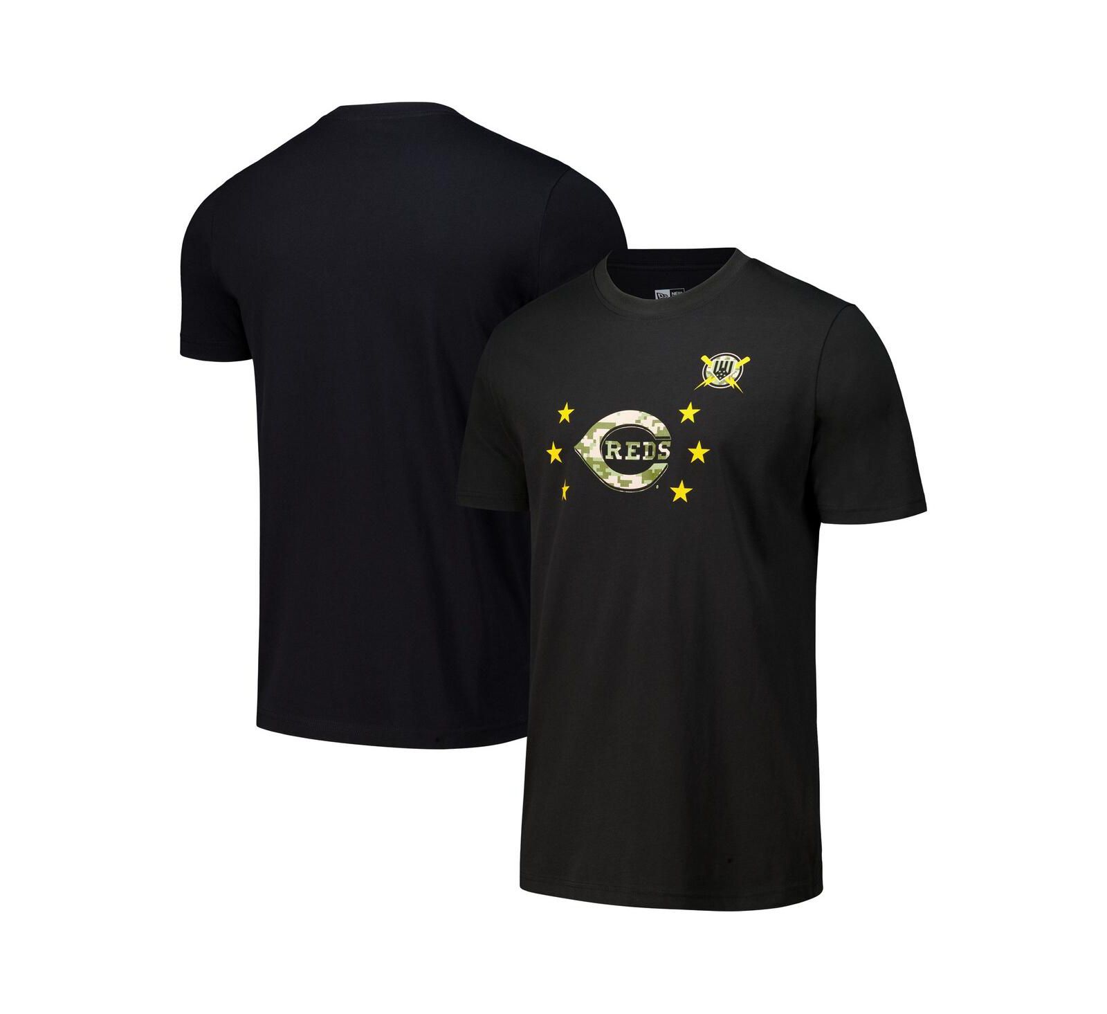 Мужская футболка New Era Black Cincinnati Reds 2024-Armed Forces Day