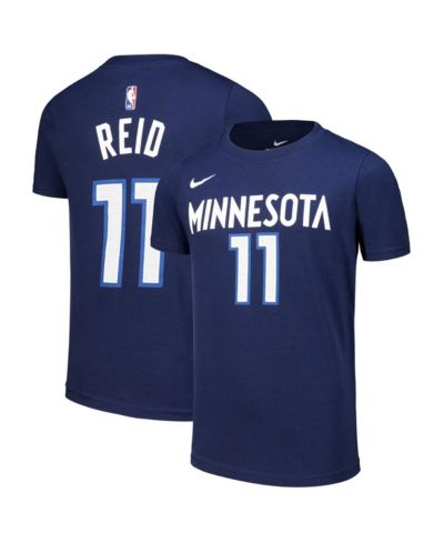 Nike Big Boys and Girls Naz Reid Navy Minnesota Timberwolves Icon Edition Name & Number T-Shirt