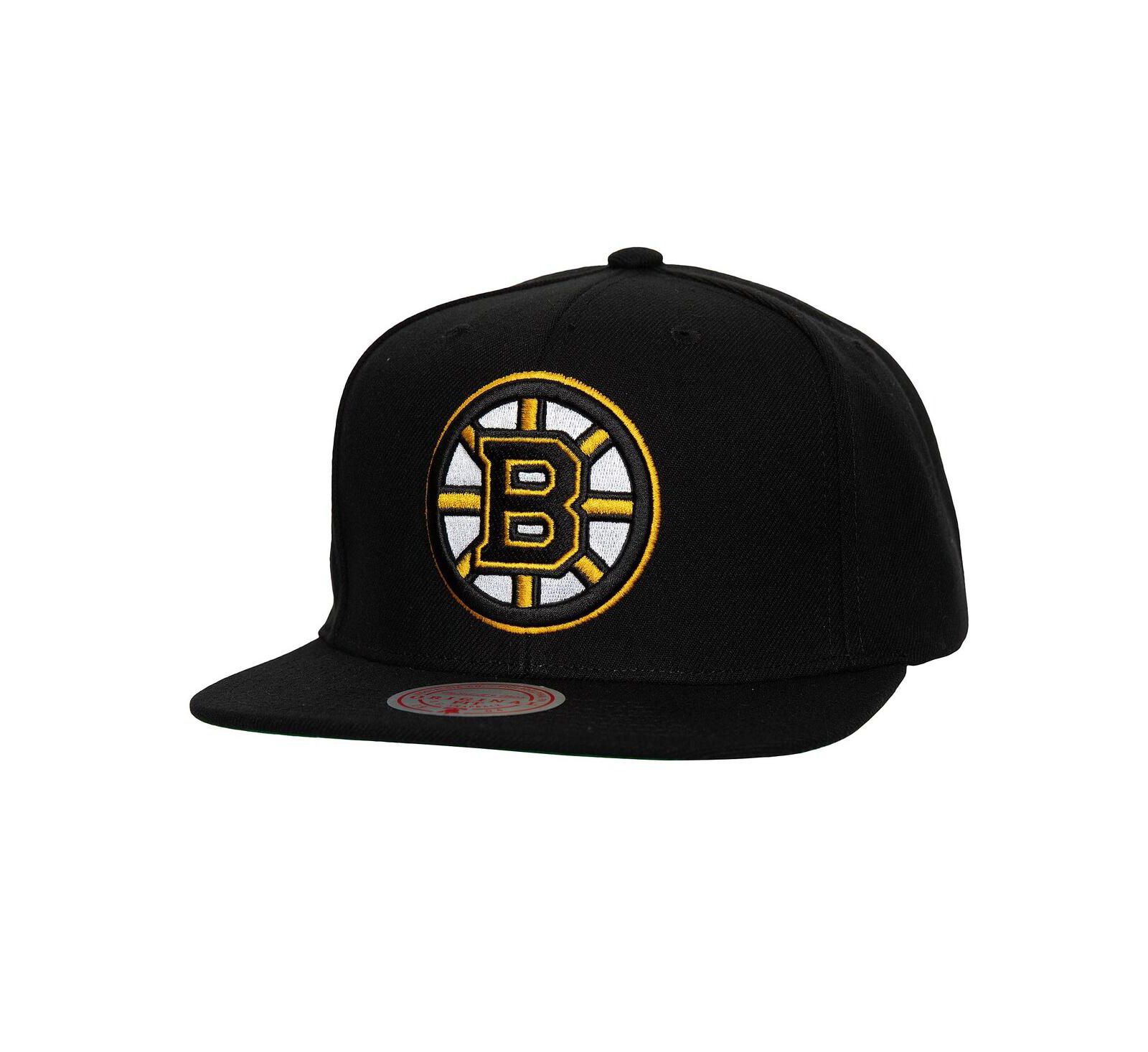 Мужская кепка Mitchell & Ness Black Boston Bruins Core Top Spot Snapback