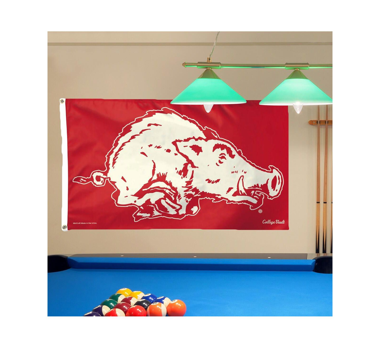 Флаг Wincraft Arkansas Razorbacks College Vault Logo Deluxe Single-Sided 3' x 5' Flag