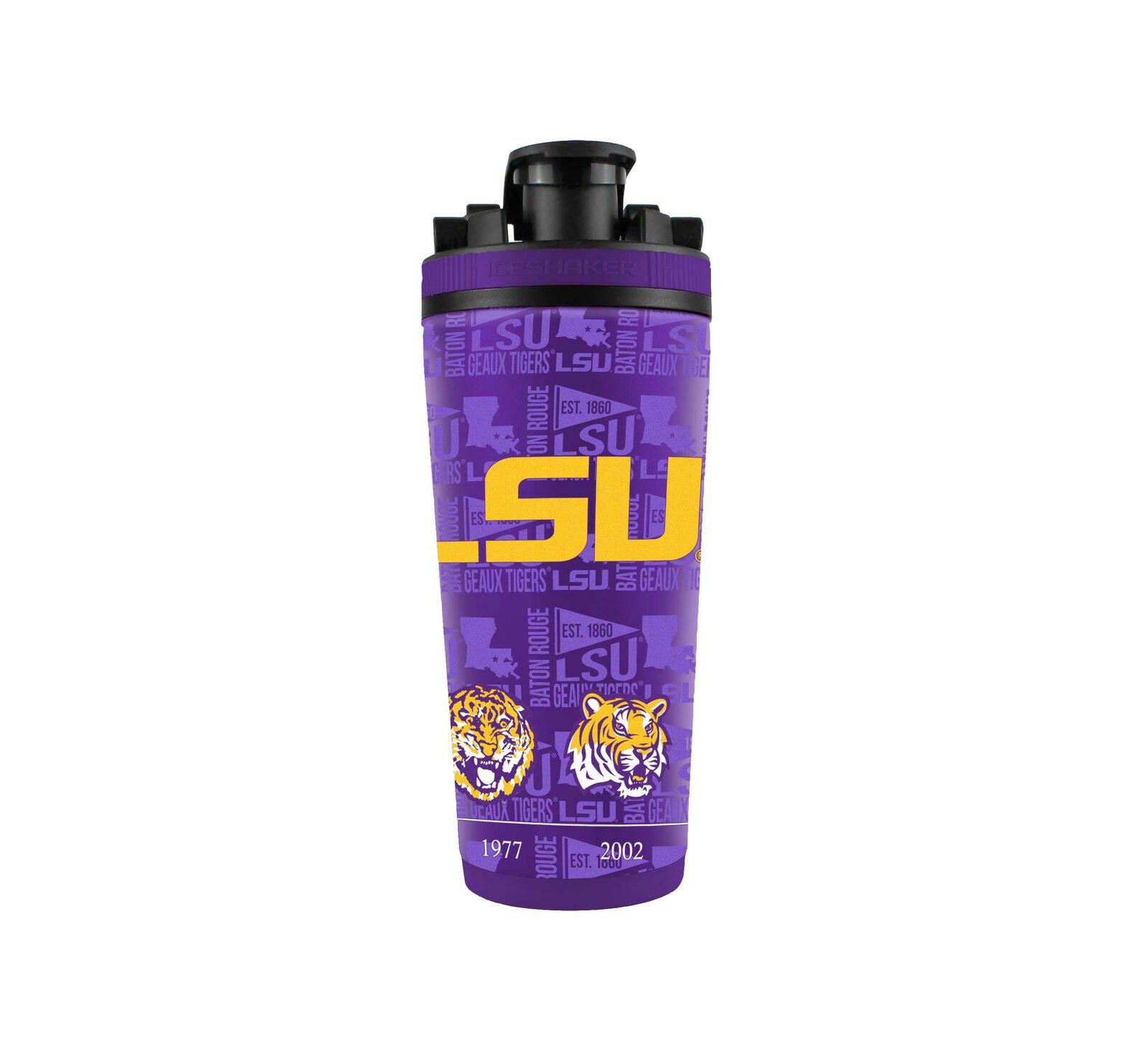 Бутылка Ice Shaker Wincraft LSU Tigers, 26oz., нержавеющая сталь 4D