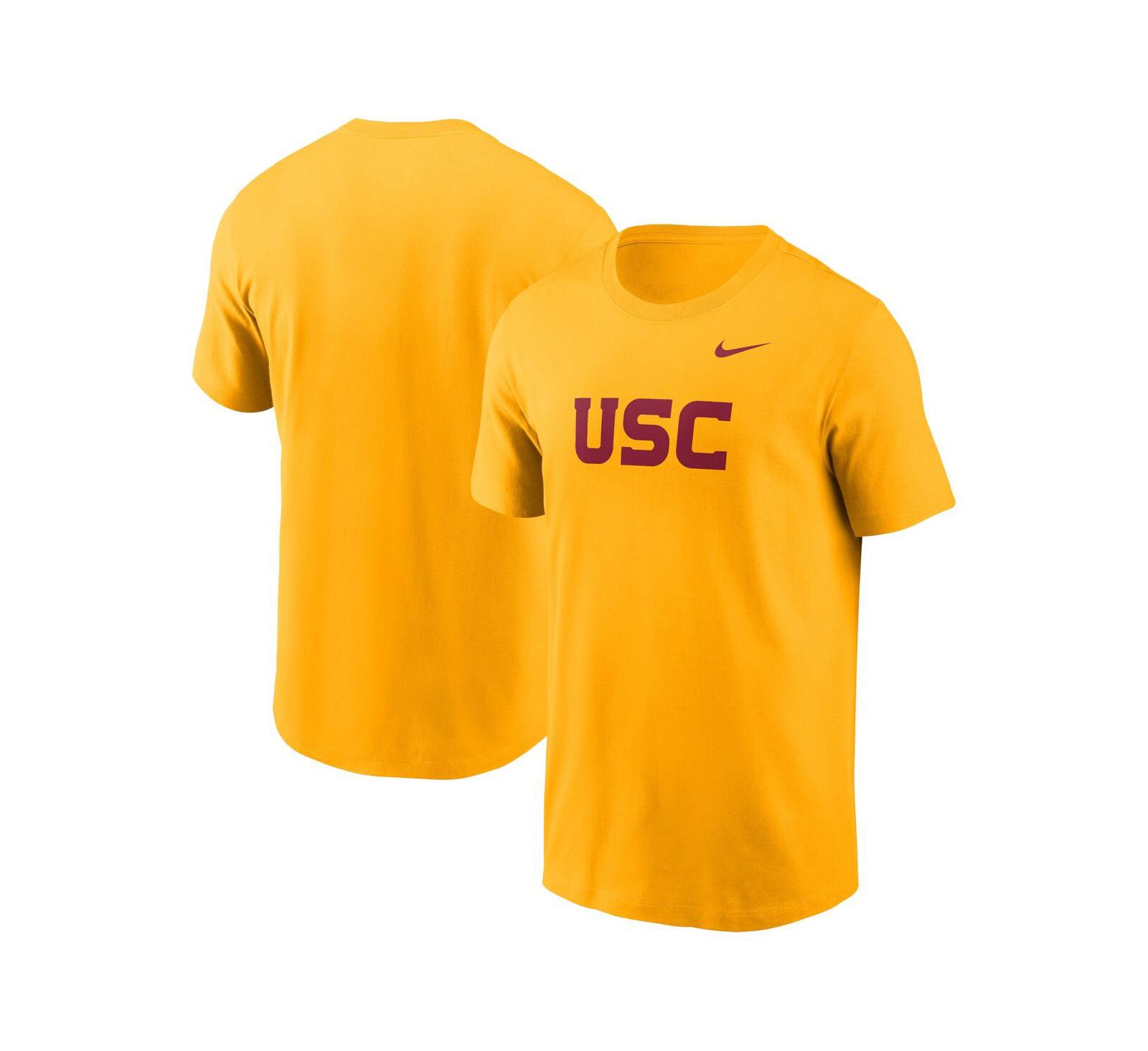 Мужская футболка Nike USC Trojans Primetime Evergreen Wordmark, золотая