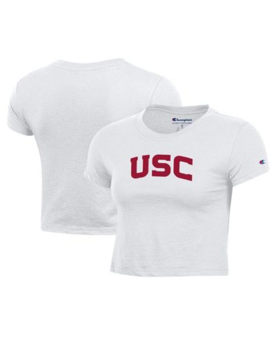 Champion Women's White USC Trojans Core Baby T-Shirt