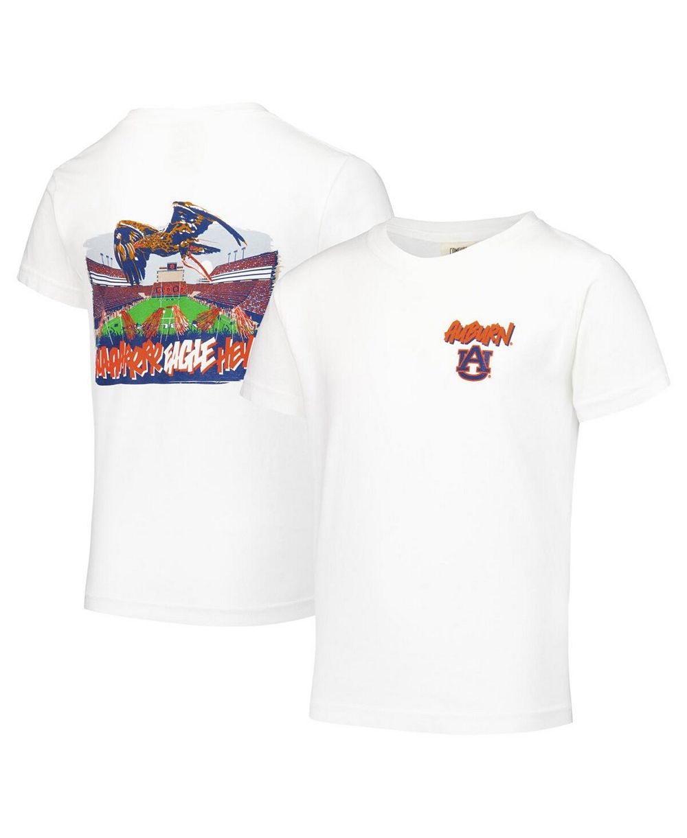 Детская футболка Image One White Auburn Tigers Hyperlocal Comfort Colors для мальчиков и девочек