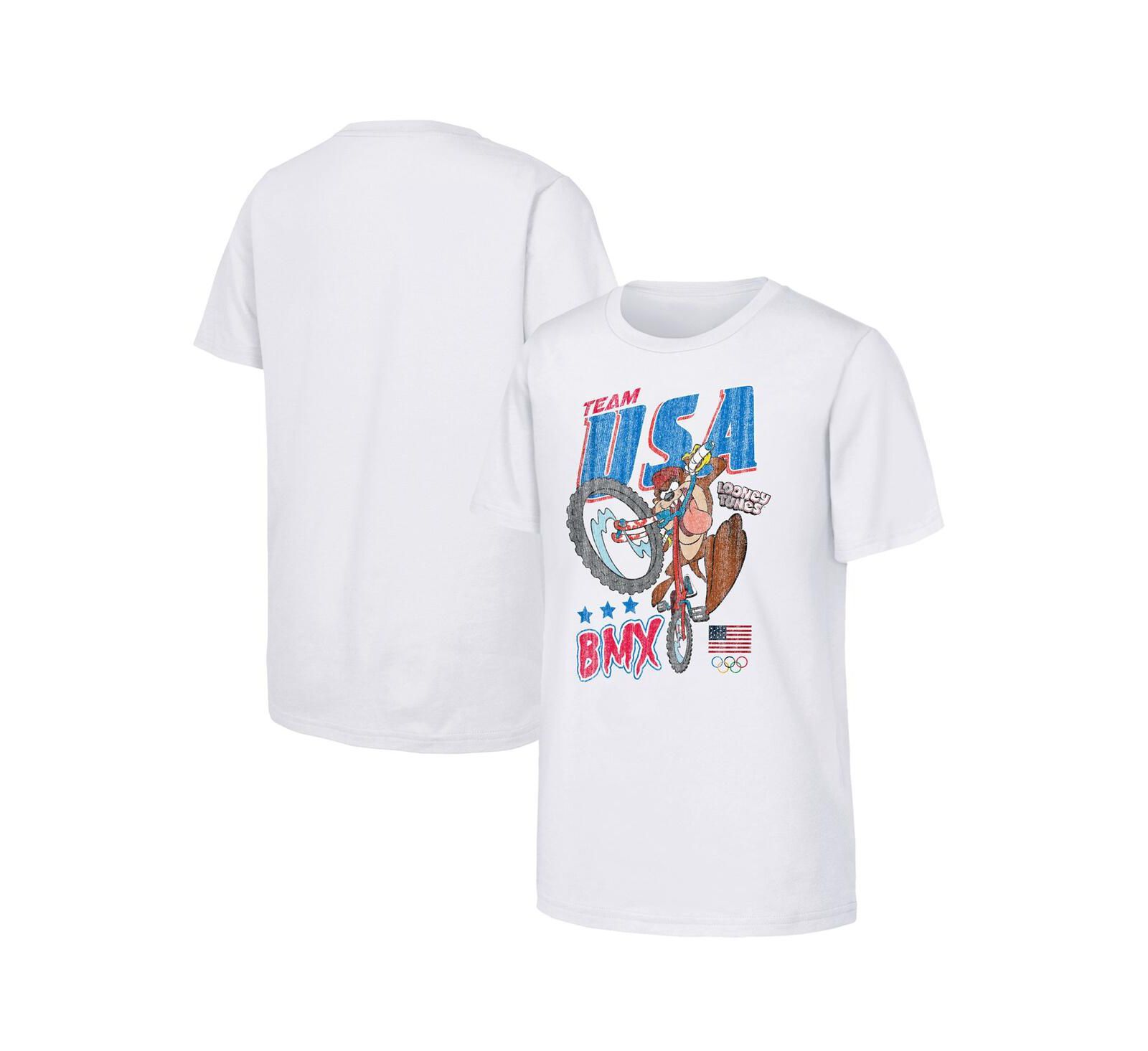 Детская футболка Outerstuff Looney Tunes Tasmanian Devil Team USA, белая