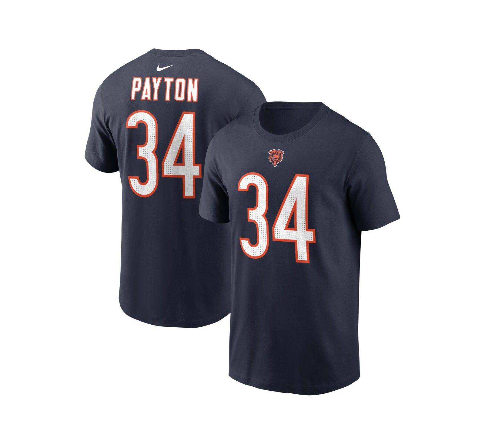 Nike Men's Walter Payton Navy Chicago Bears Retired Player Name & Number T-Shirt