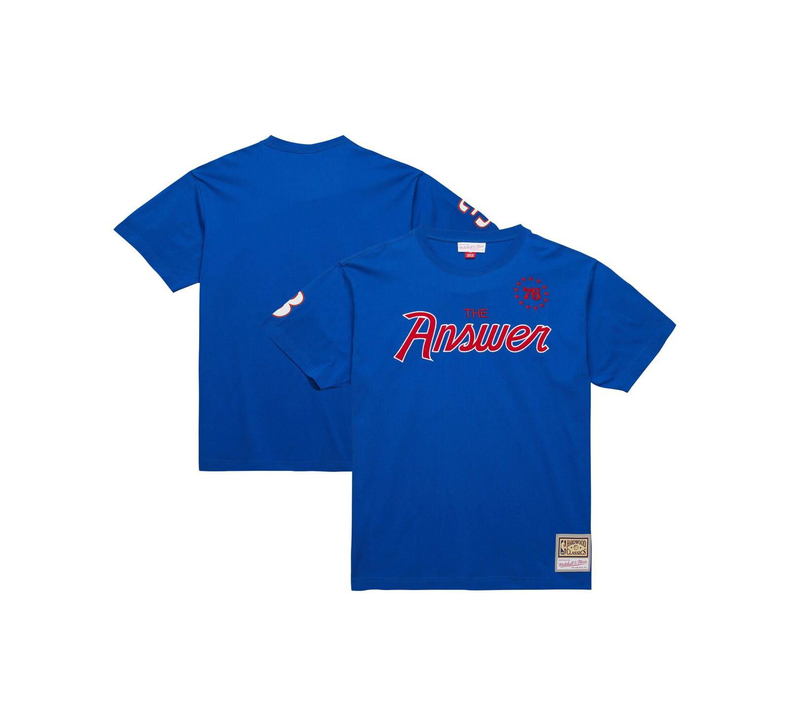 Mitchell & Ness Мужская футболка Allen Iverson Royal Philadelphia 76ers Premium Nickname