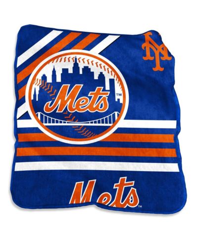 Logo Brands New York Mets 50'' x 60'' Plush Raschel Throw