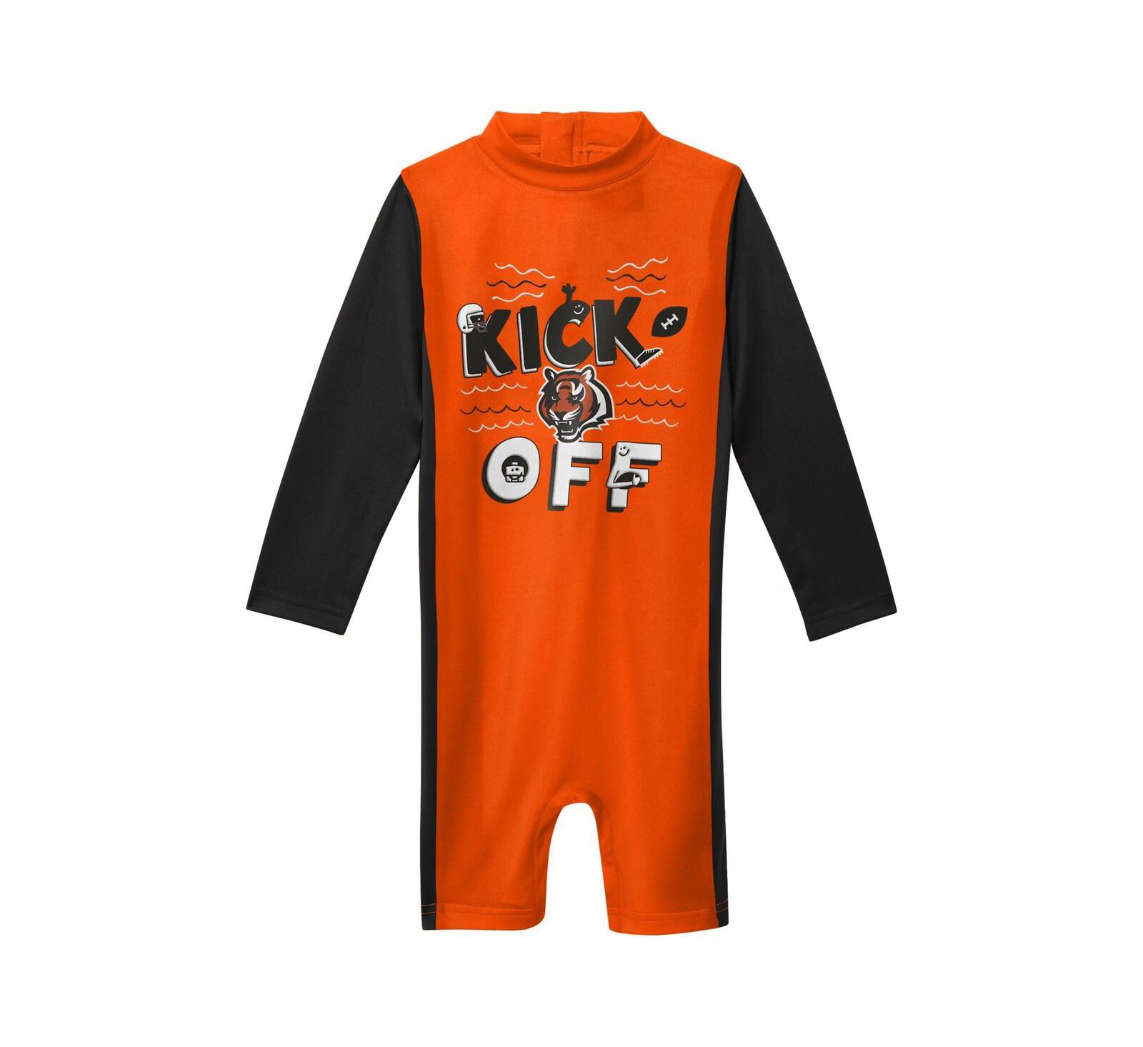 Outerstuff Toddler Orange Cincinnati Bengals Wave Runner Long Sleeve Wetsuit