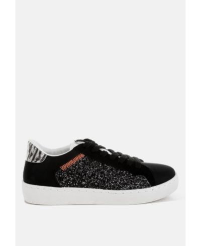 London Rag Women's Cosmolight Glitter Faux Leather Sneakers