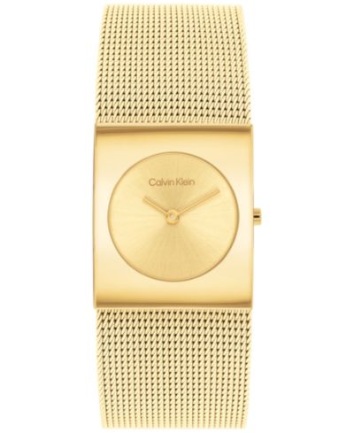 Calvin Klein Women's Pulse Gold-Tone Stainless Steel Mesh Watch 26.40mm