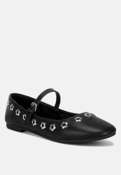 Женские балетки London Rag Tanzer Floral Eyelet Strapped