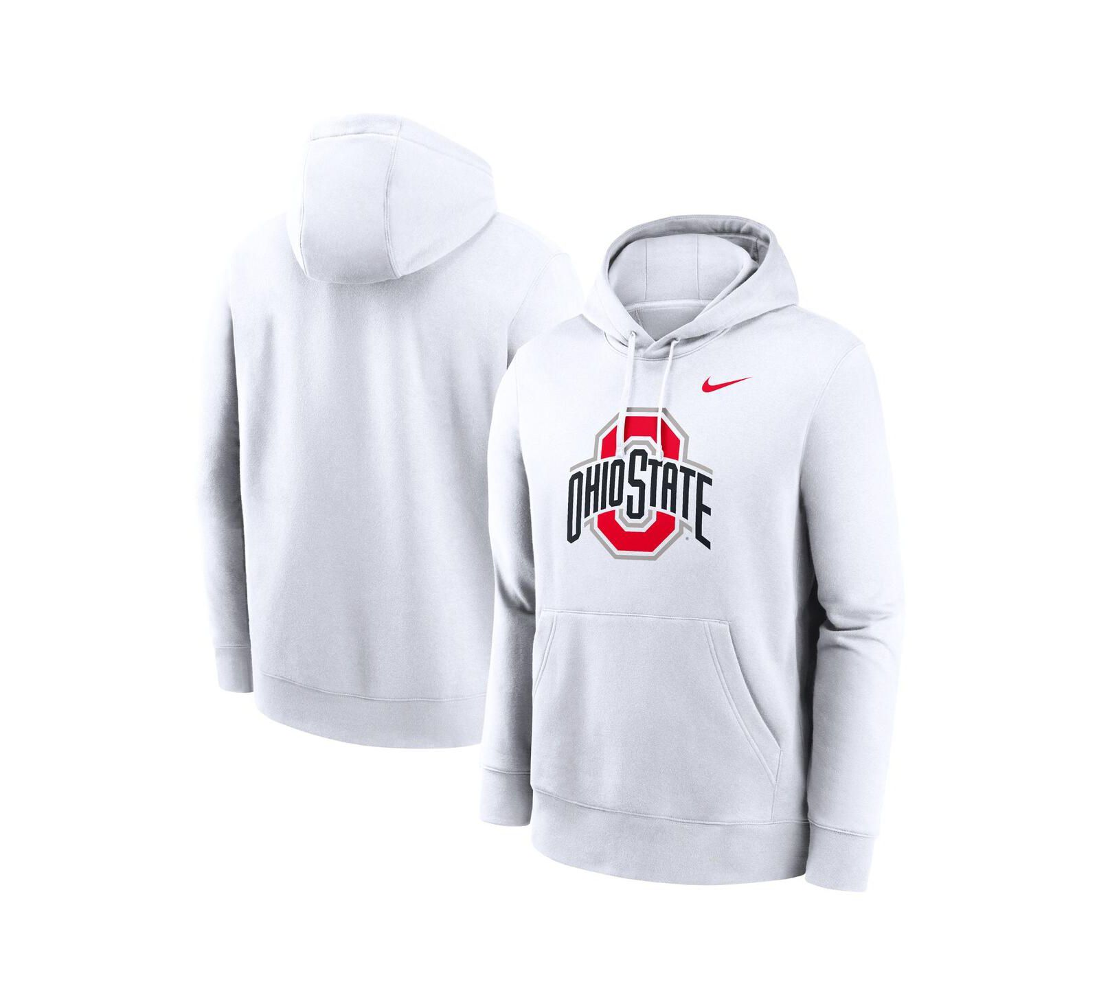 Nike мужская флисовая толстовка с капюшоном Ohio State Buckeyes Primetime Evergreen Club