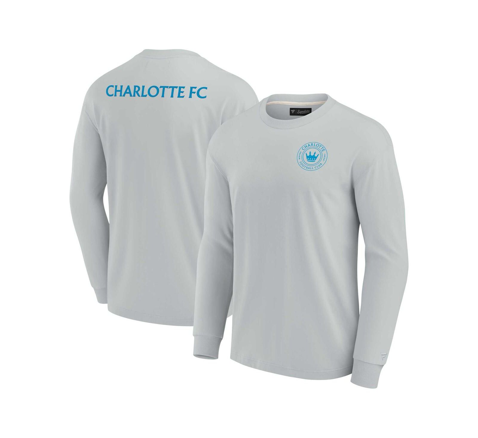 Мужская и женская футболка Fanatics Gray Charlotte FC Elements Super Soft