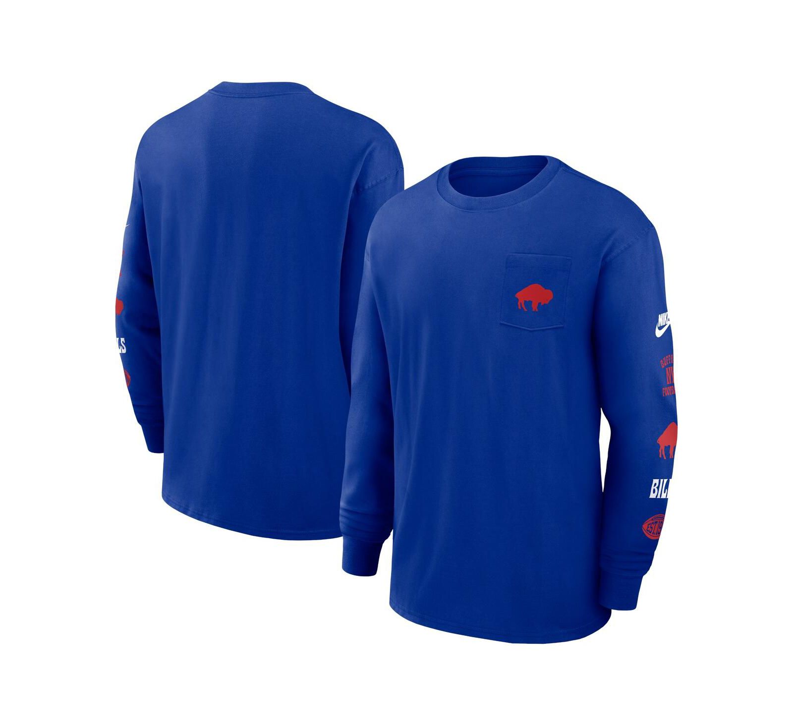 Футболка Nike с длинным рукавом, мужская, с символикой Buffalo Bills