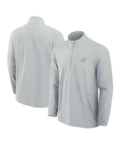 Куртка Fanatics Men's Gray Miami Dolphins Woven Quarter-Zip