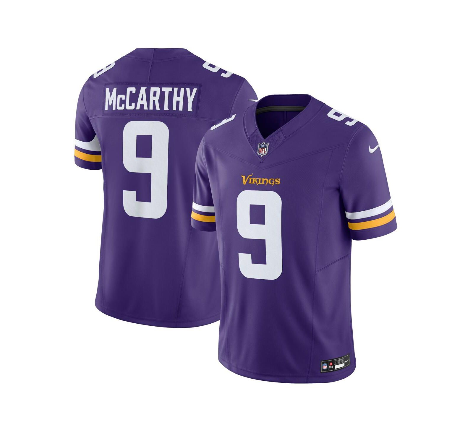Мужская джерси Nike J.J. McCarthy Purple Minnesota Vikings Vapor F.U.S.E. Limited