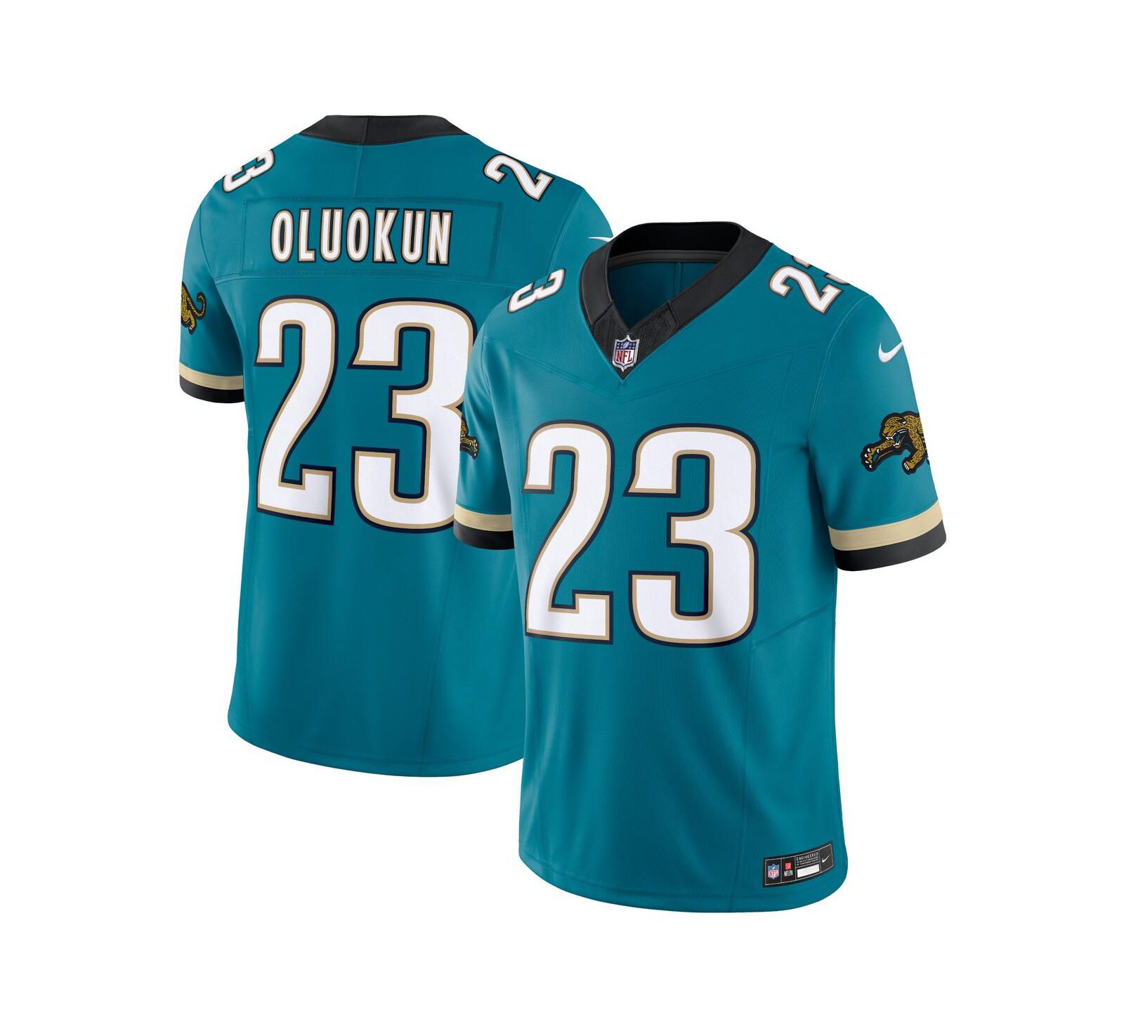 Джерси Nike Men's Foye Oluokun Teal Jacksonville Jaguars Prowler Throwback Vapor F.U.S.E. Limited