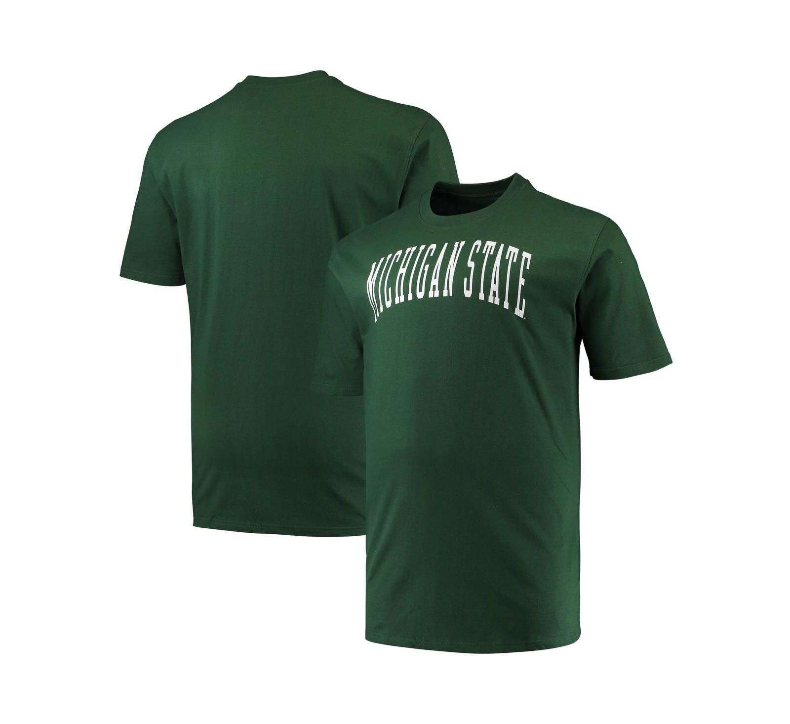 Champion Мужская футболка Michigan State Spartans Big & Tall с логотипом команды, зеленая