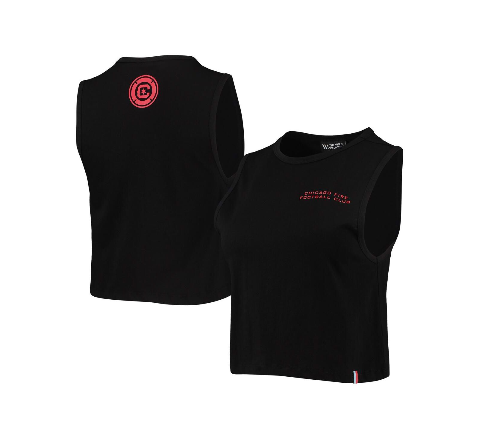 Женский топ The Wild Collective Chicago Fire Crop Muscle Tri-Blend