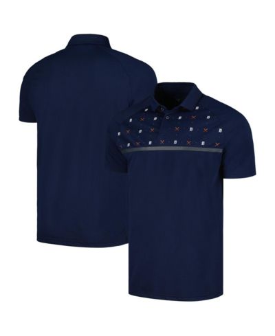 Мужское поло Levelwear Navy Detroit Tigers Sector Batter Up Raglan