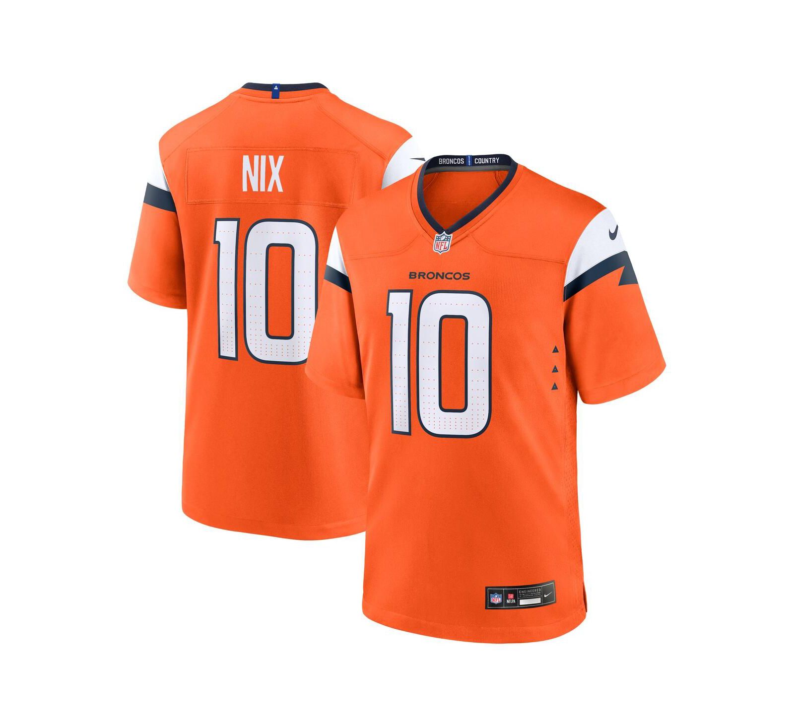 Nike Мужская джерси Bo Nix Denver Broncos 2024 NFL Draft