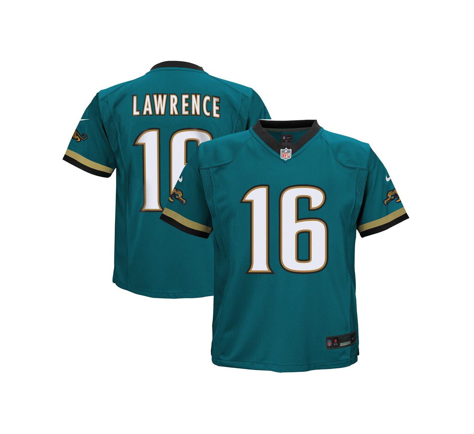 Детская игровая джерси Nike Trevor Lawrence Teal Jacksonville Jaguars Prowler Throwback Player