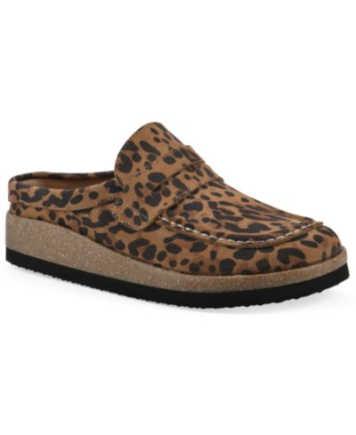 Brown Leopard Suede