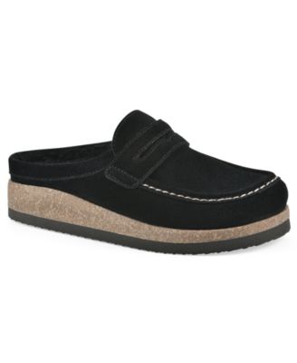 Black Suede Faux Shearling