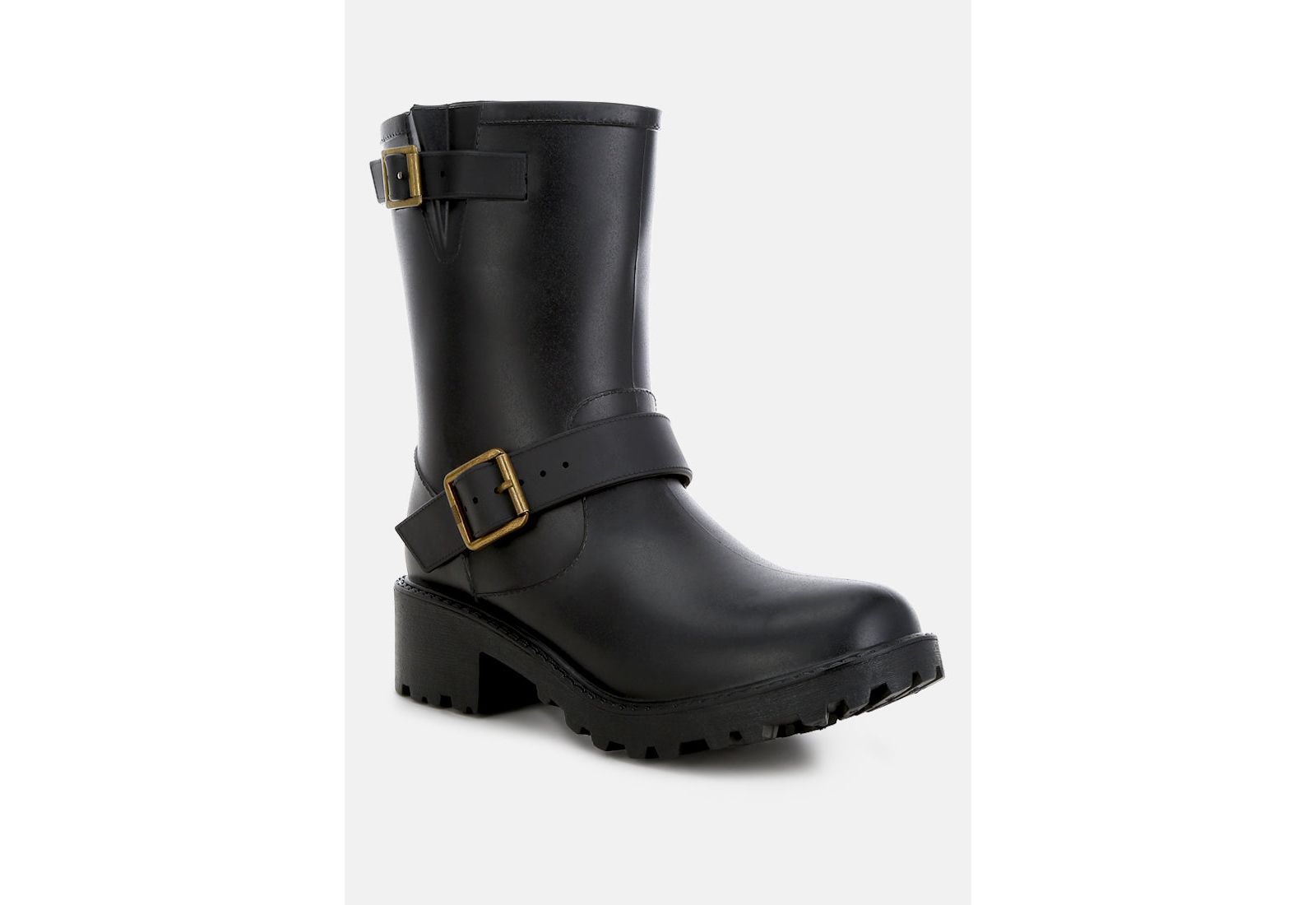 London Rag Womens Anong Harness Detail Calf Boots