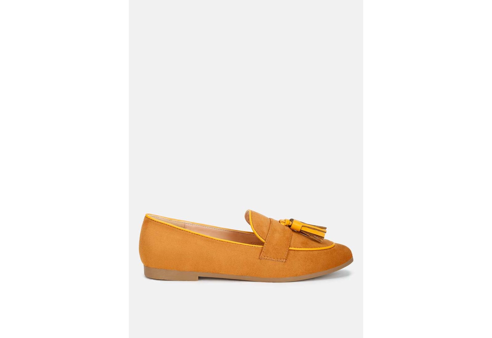 Лоферы Rag and Co Womens Folklore Micro Suede с кисточками