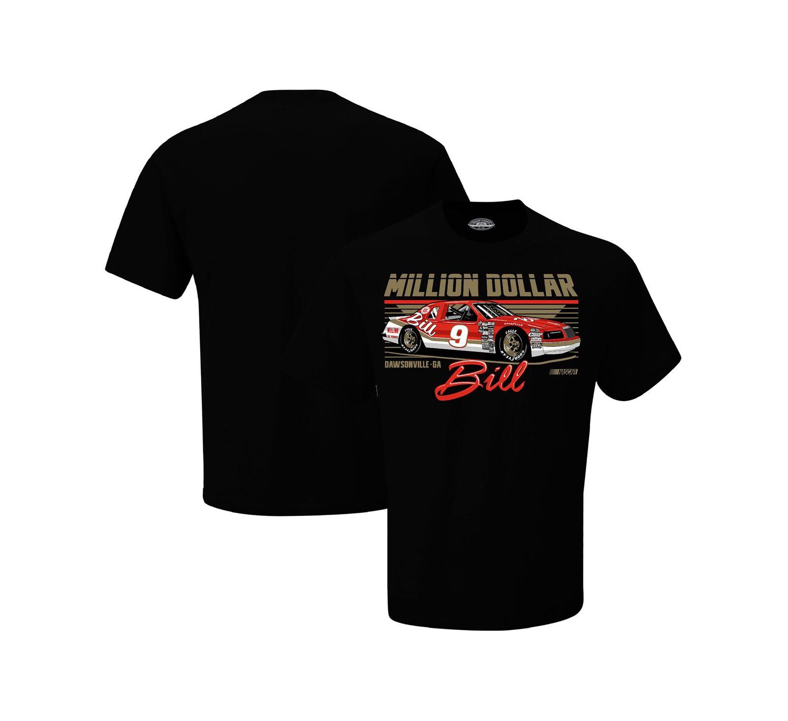 Мужская футболка Checkered Flag Sports Black Bill Elliott Million Dollar Bill