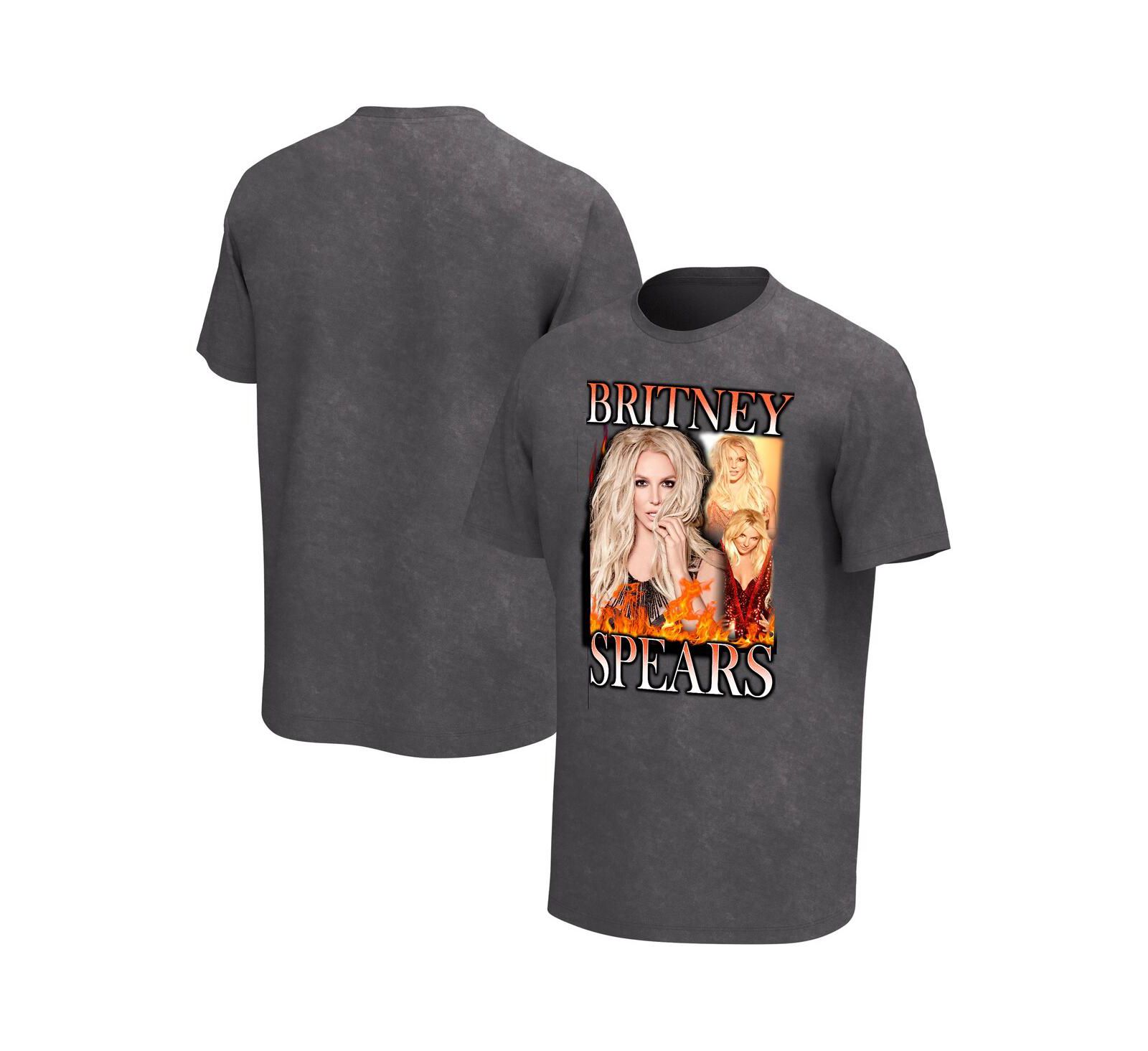 Philcos Мужская футболка Philcos Britney Spears Fire Washed Graphic Black