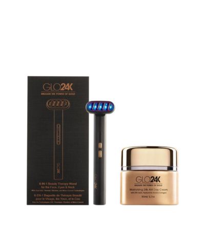Набор для красоты GLO24K 6-IN-1 для лица, глаз и шеи и дневной крем 24K