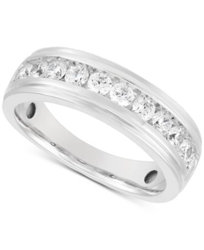 Grown With Love Мужское кольцо с лабораторным бриллиантом 1 ct. t.w. в белом золоте 10k