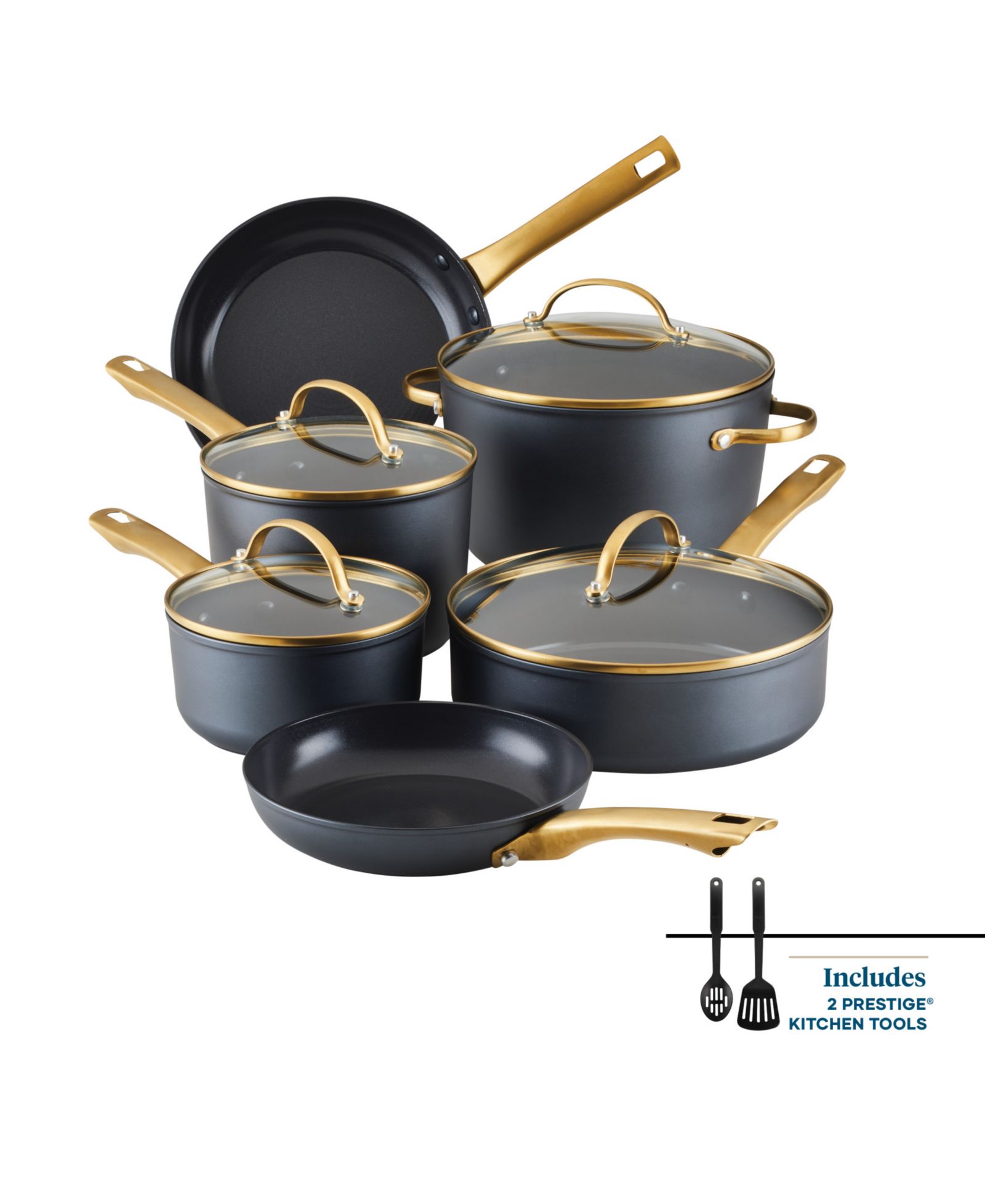Farberware Forged Induction 12-Piece Aluminum Ceramic Nonstick Cookware Set