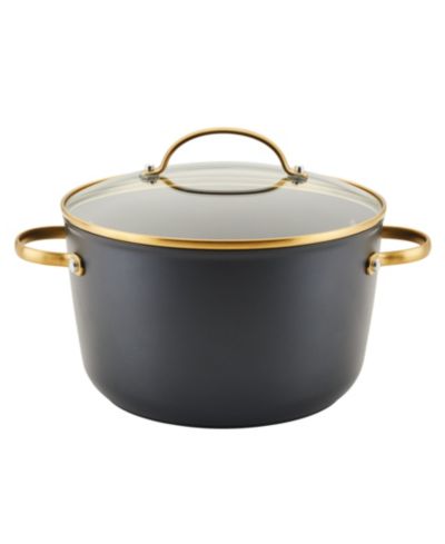 Farberware Forged Induction Ceramic Nonstick Stockpot with Lid, 6 Quart