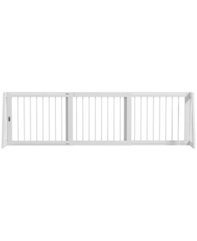 PawHut Freesding Pet Gate with Retractable Length, 28"-75",