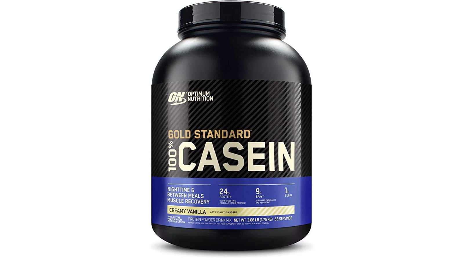 Оптимальный протеиновый напиток Optimum Nutrition Gold Standard 100% Casein, Creamy Vanilla, 3.86 lb, 53 порций