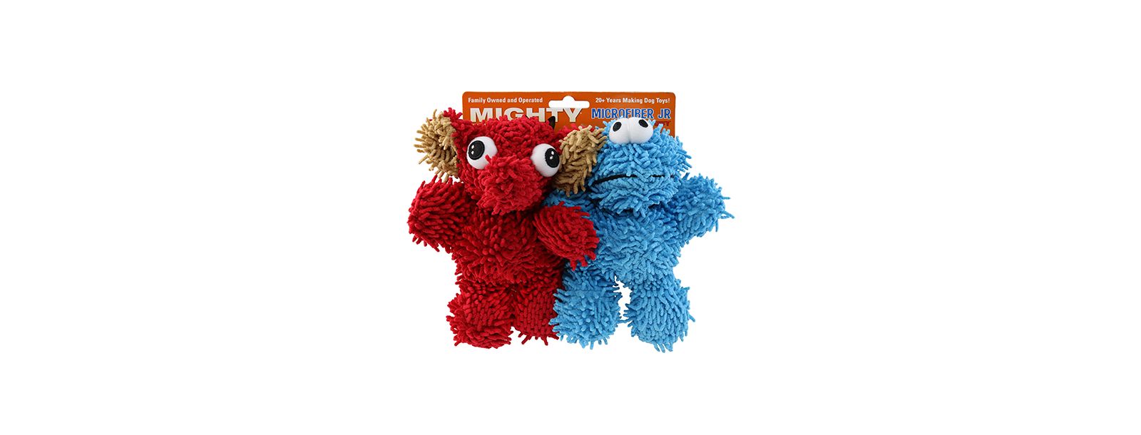 Игрушка для собак Mighty Jr Microfiber Ball Monster and Elephant 2 Pack