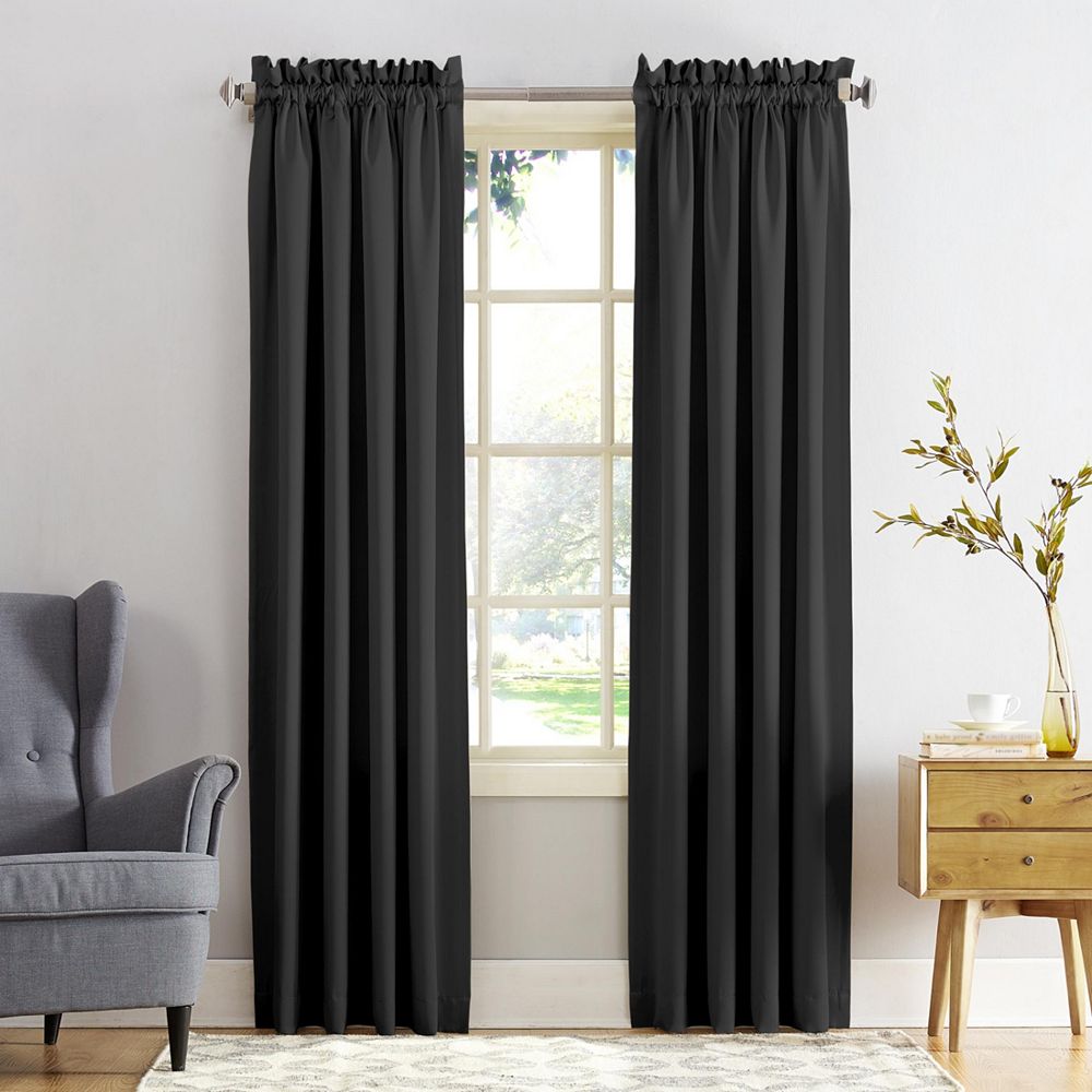Sun Zero Grant Room Darkening Rod Pocket Curtain Panel, 54" x 95