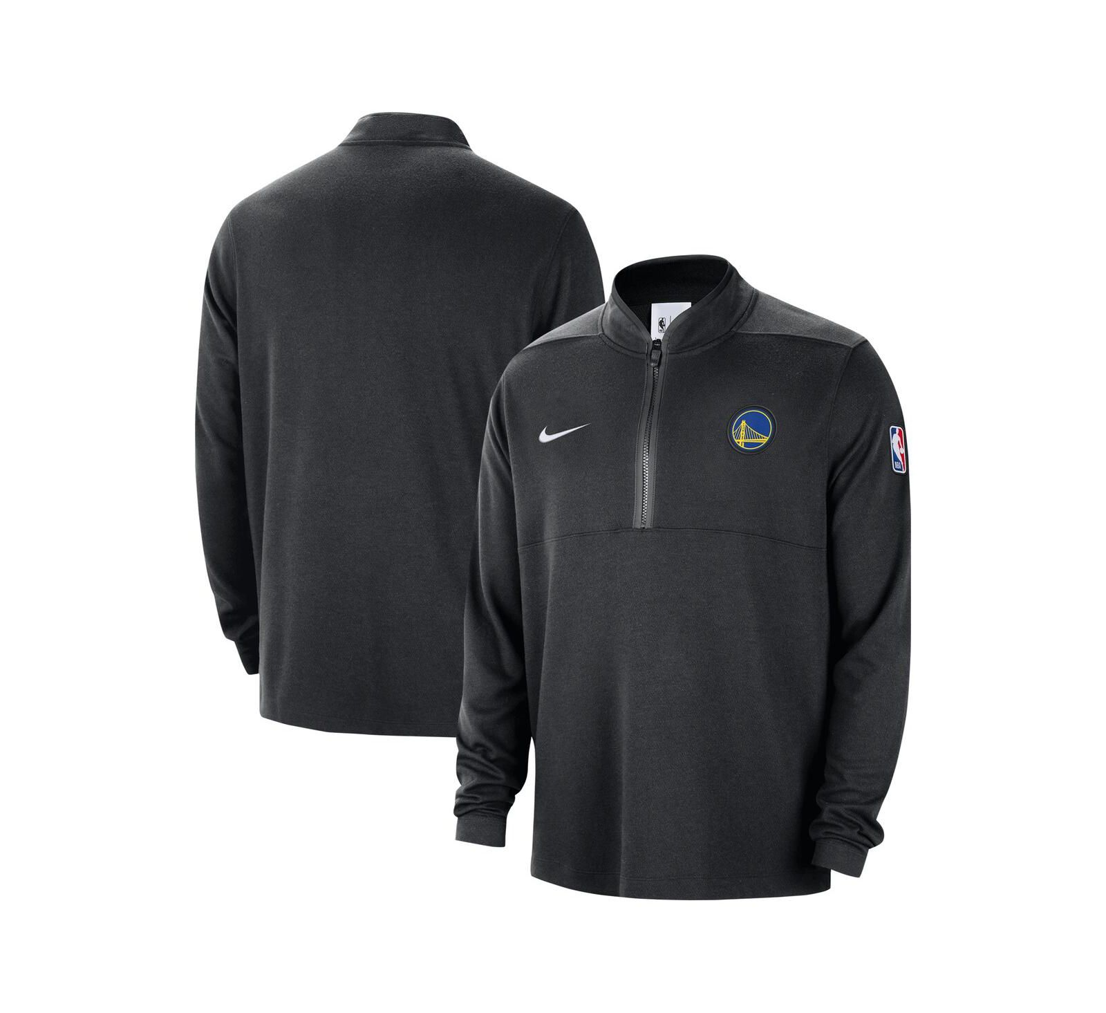 Nike Мужской свитшот Half-Zip Black Golden State Warriors 2024/25 Courtside Performance