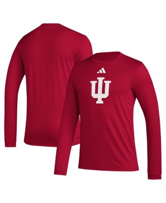 Мужская футболка Adidas Crimson Indiana Hoosiers Long Sleeve